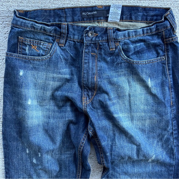 ROCAWEAR Y2K Classic Fit Men’s Loose Jeans 34/34 Vintage Denim Ecko Unltd Hiphop - Picture 5 of 6